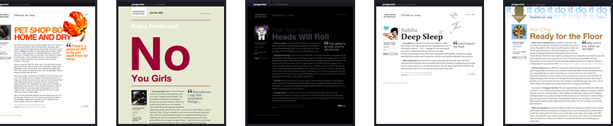 Image of styled Song of the Now posts
